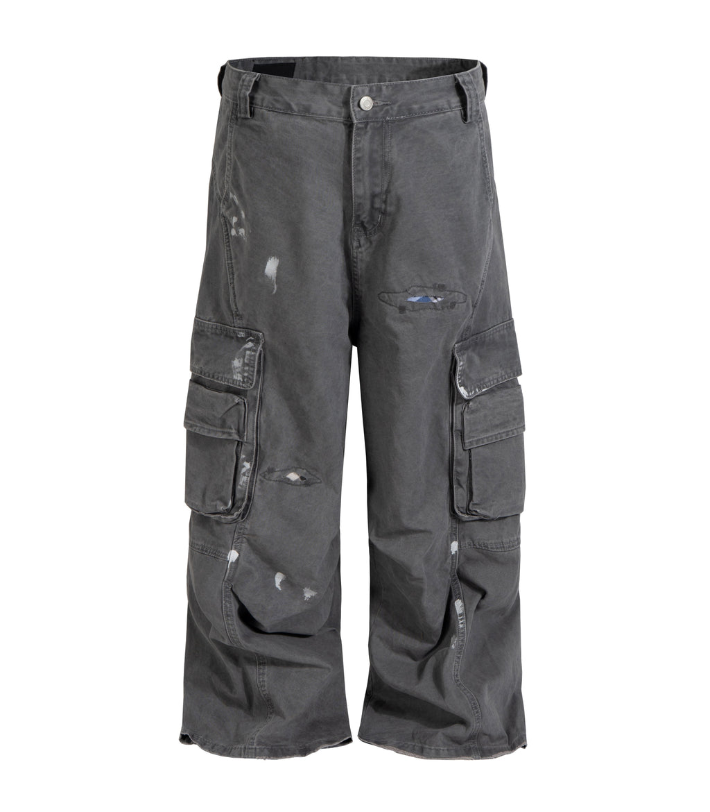 MENS WIDE LEG CARGO PANTS