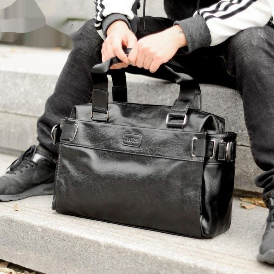 Men's leather handbag